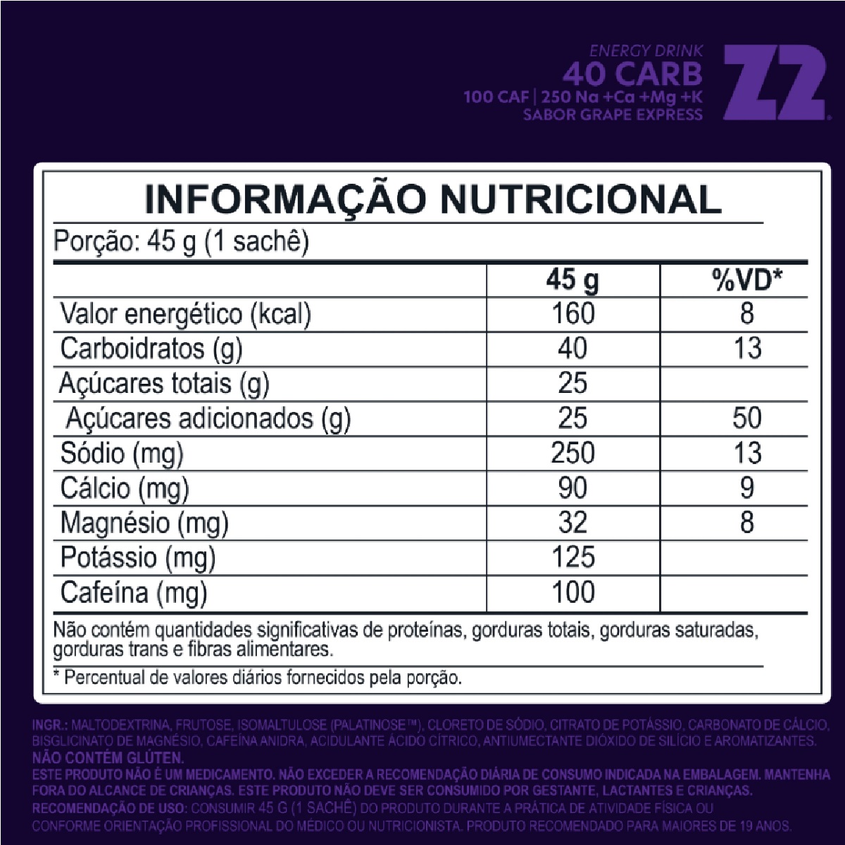 Intra Treino Z2+ Power Powder 40carb10 Unidades – 450g - Image 3