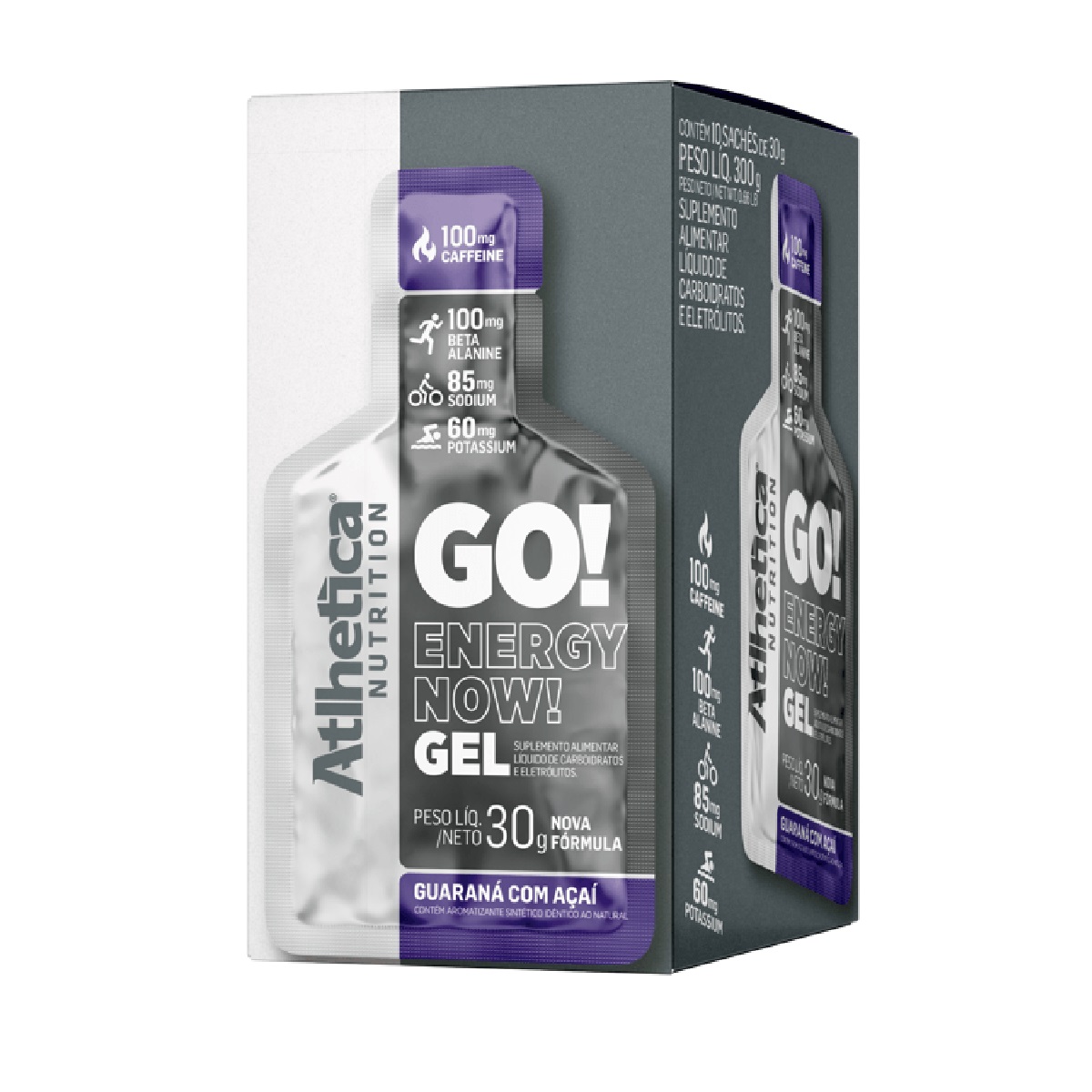 Gel Go! Energy Now Atlhetica Nutrition 10 Sachês – 30g