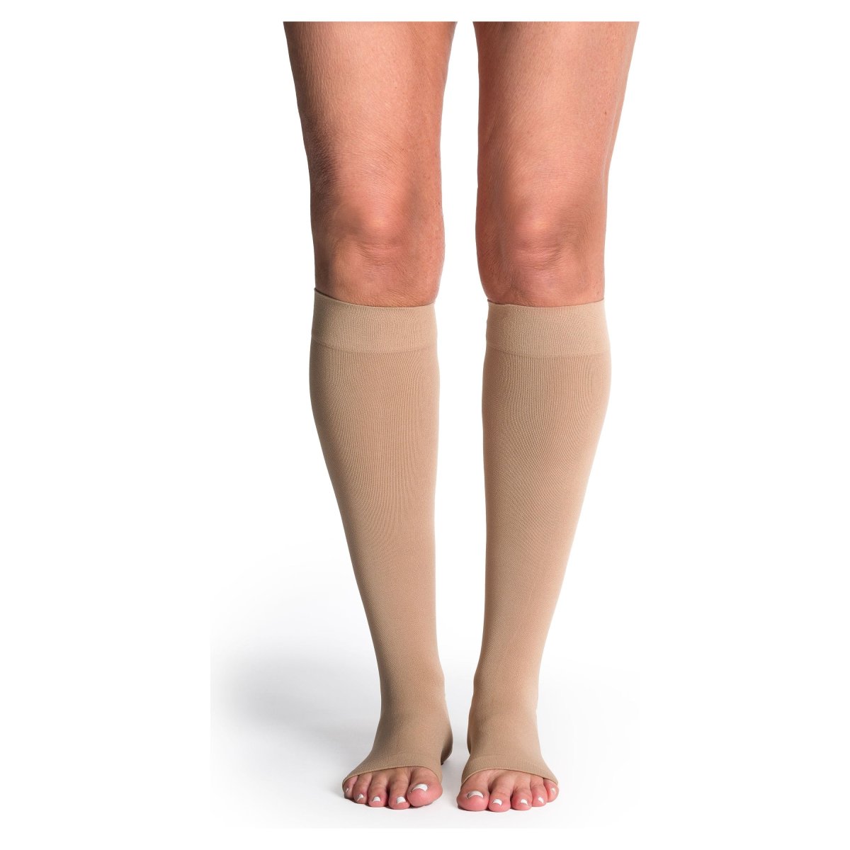 Sigvaris Soft Opaque Women's Knee High 15-20 mmHg, Open Toe - Image 3
