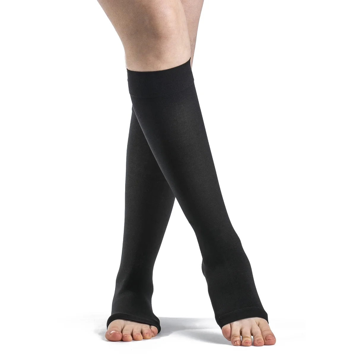 Sigvaris Opaque Knee High 30-40 mmHg, Open Toe