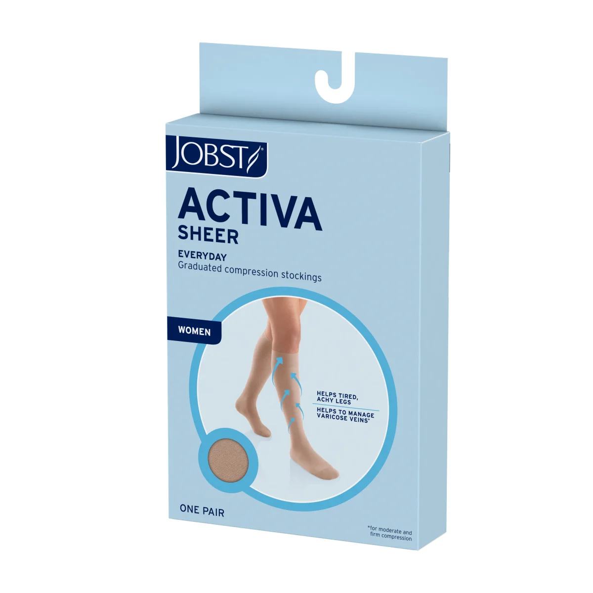 JOBST® ACTIVA Sheer Thigh High 15-20 mmHg w/ Silicone Lace Band - Image 4