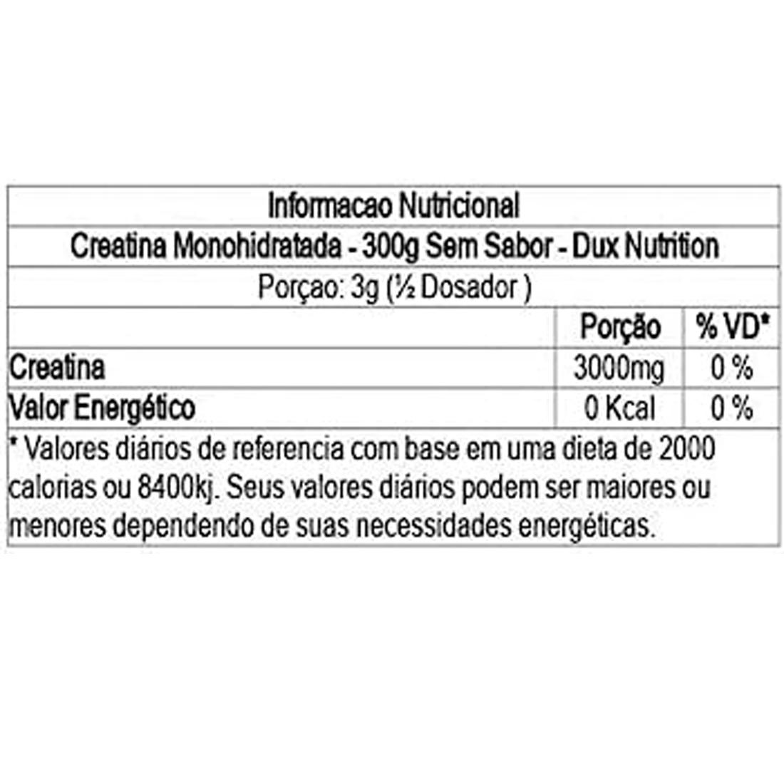 Creatina Monohidratada Dux Nutrition 300g - Image 3