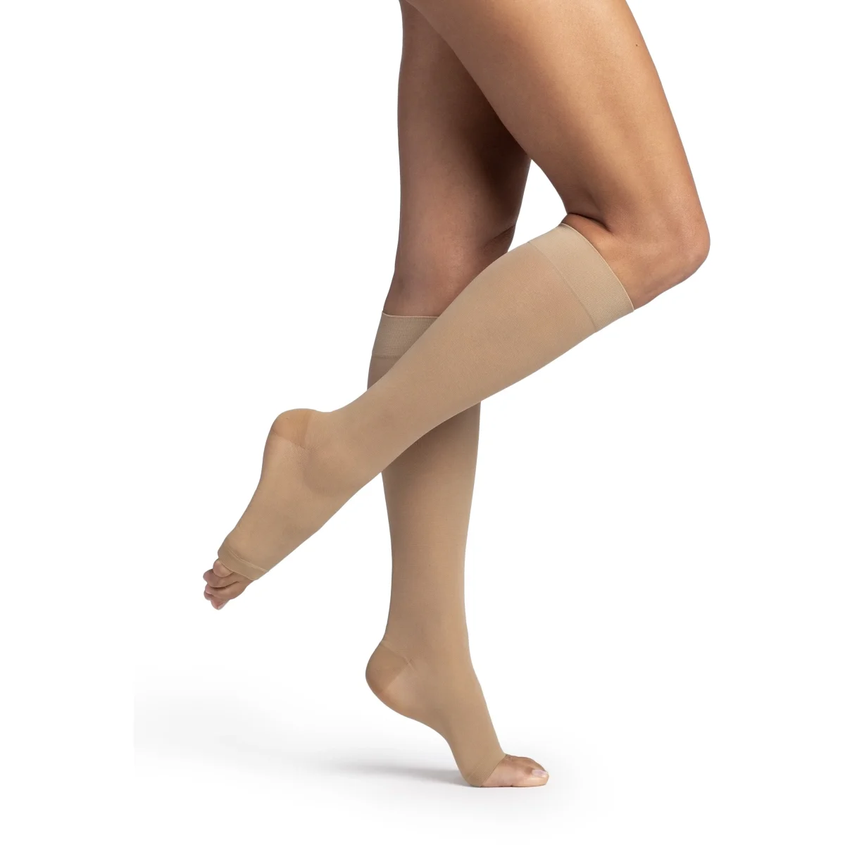 Dynaven Sheer Women's Knee High 20-30 mmHg, Open Toe - Image 2