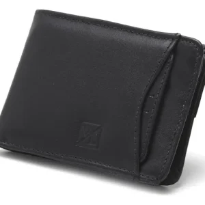 Carteira Masculina Couro Legítimo Delluxe Leather - Preta