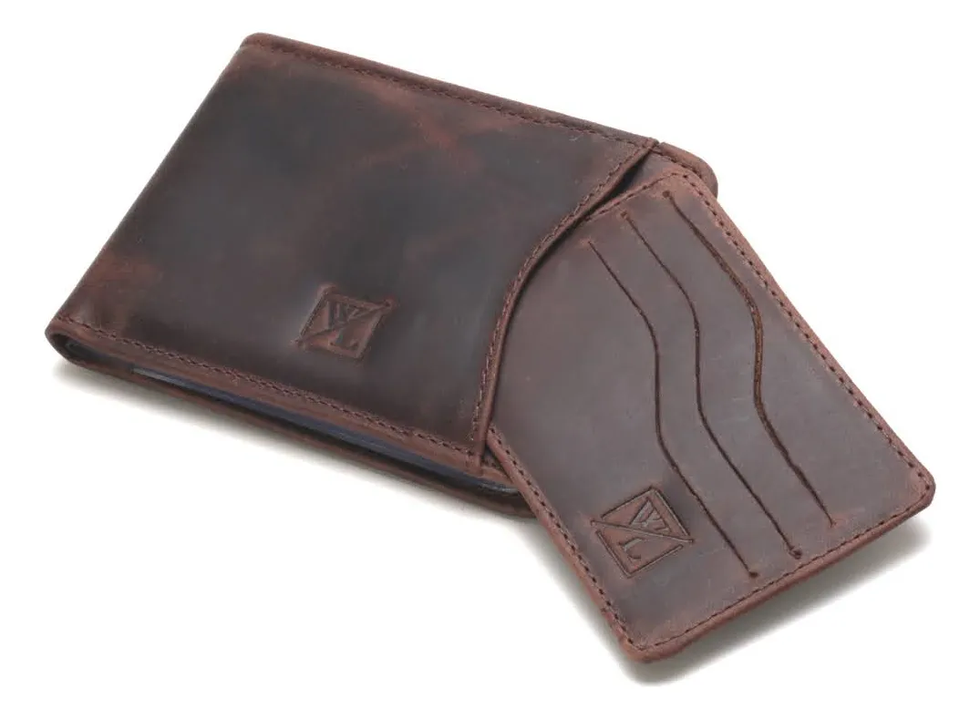 Carteira Masculina Couro Legítimo Delluxe Leather - Café - Image 3