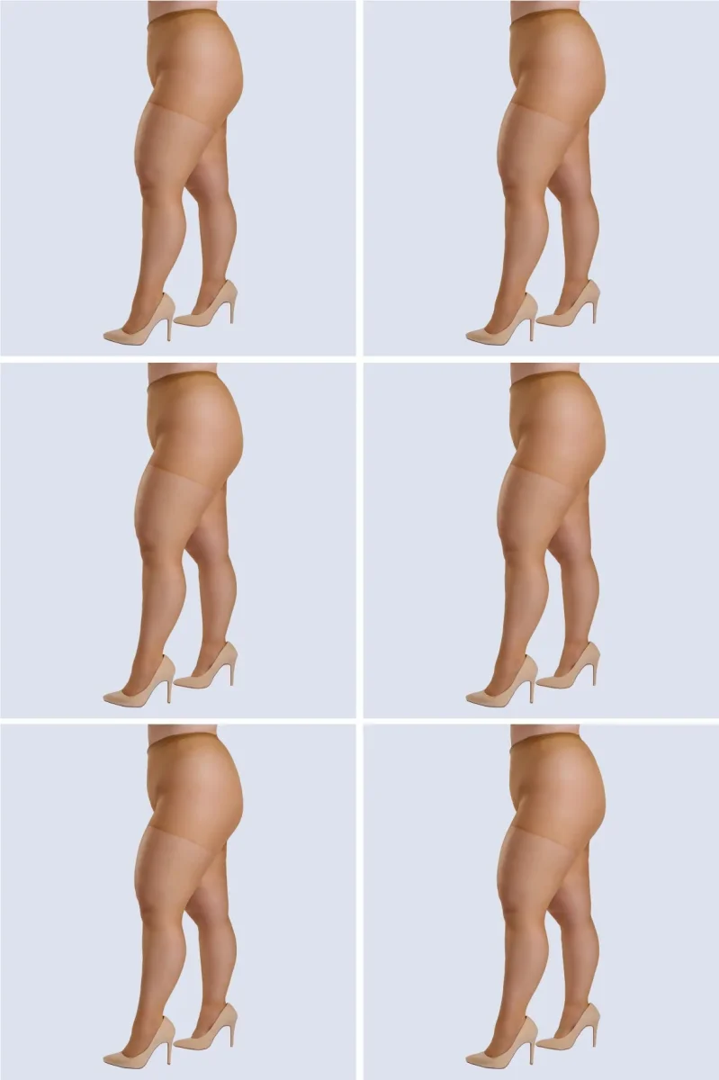PACK 6 Collants Lycra Brilho Plus Size - Image 3