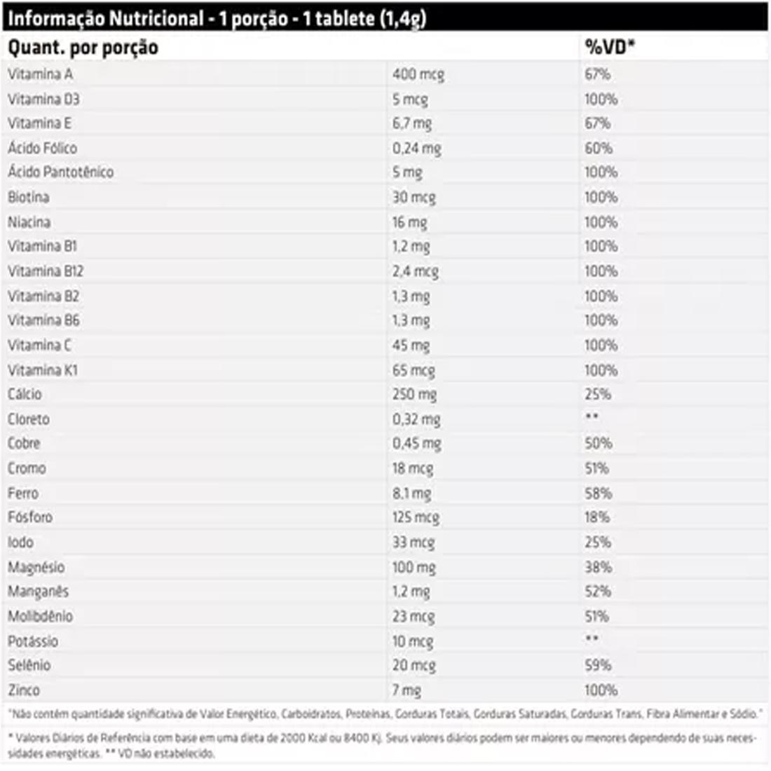 Ultrum Multivitamínico Mineral Performance Nutrition – 100 Tabletes - Image 3