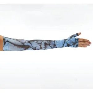 Juzo Soft Armsleeve w/ Silicone Band, Butterfly Morpho Blue