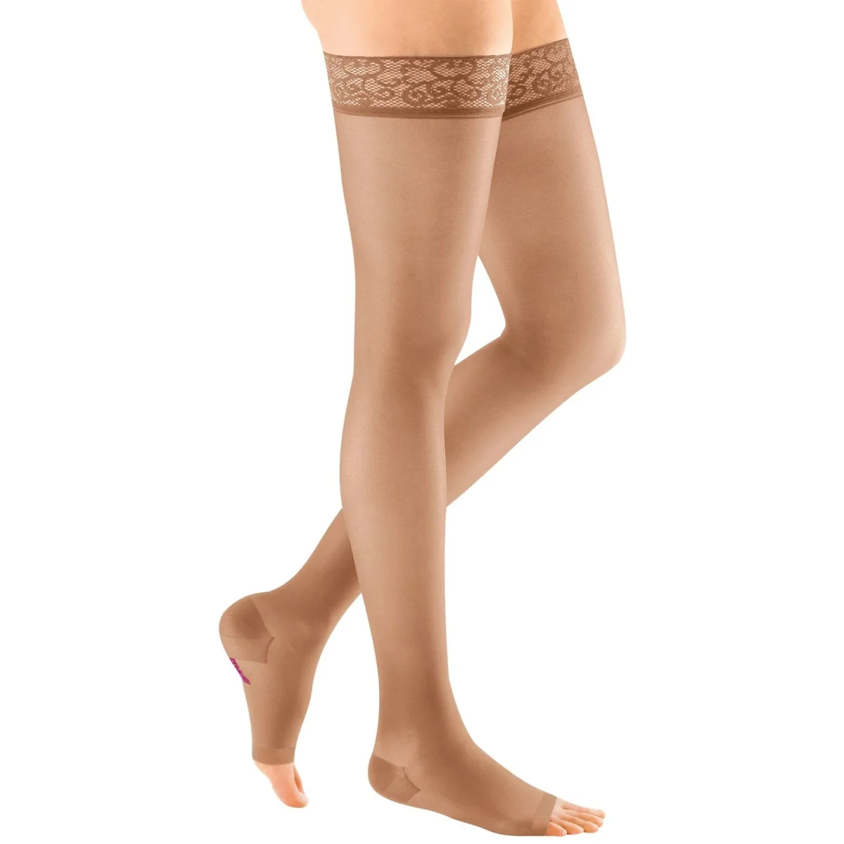 Mediven Sheer & Soft Women's Thigh High 30-40 mmHg, Open Toe - Image 2