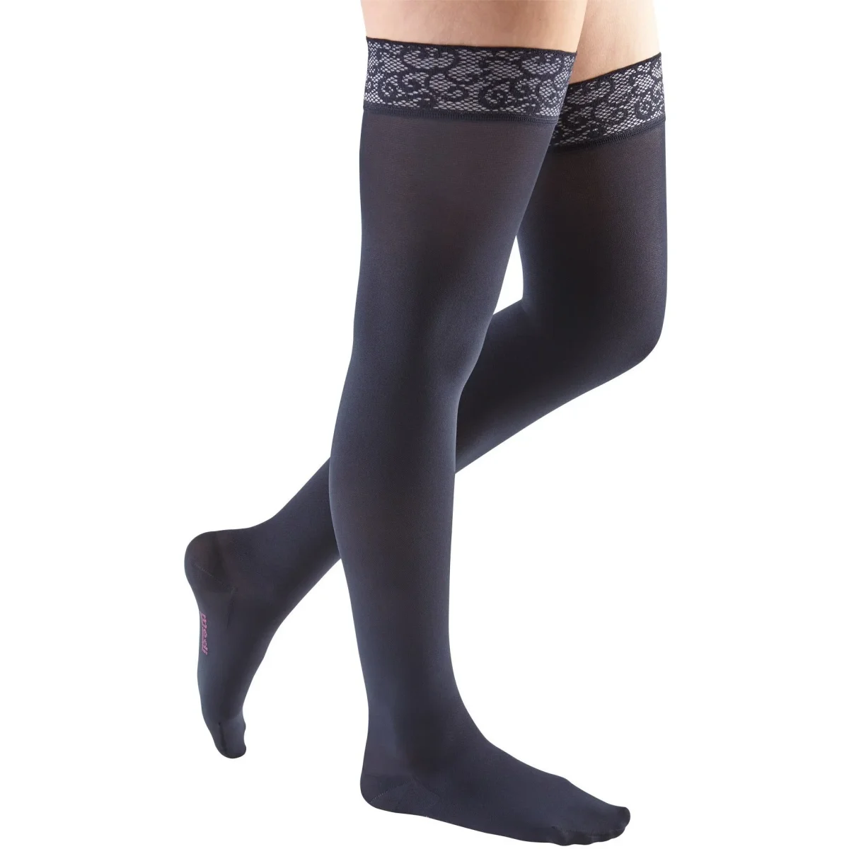 Mediven Comfort Thigh High 30-40 mmHg w/ Lace Silicone Top Band - Image 4