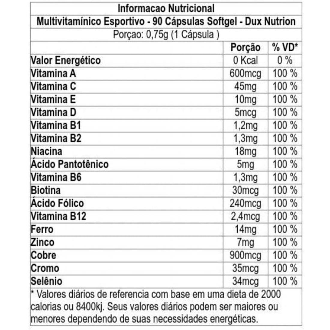 Multivitamínico Esportivo Dux Nutrition (90 Caps) - Image 4