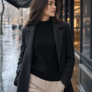 Suéter Feminino em Caxemira Gola Mid - Pulôver Macio, Elegante e Térmico de Inverno